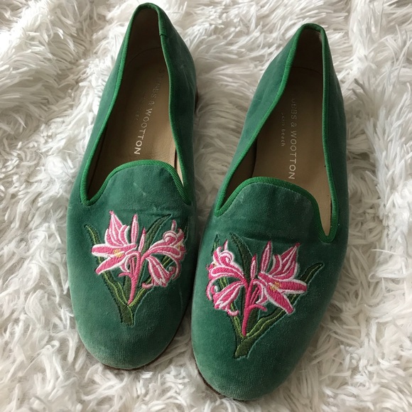 Stubbs & Wootton Shoes - Stubbs & Wootton Green Lily Loafers Size 7.5